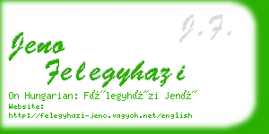 jeno felegyhazi business card